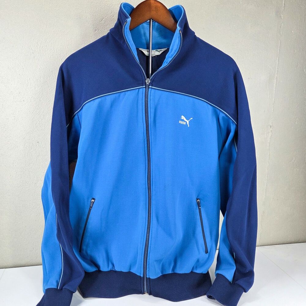 Vintage 80s Puma Macht's Mit Qualitat Colorblock Track Jacket Sz XL